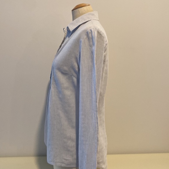 Tommy Hilfiger blue & white striped tunic blouse. Button closure /long sleeve. S - Picture 6 of 12